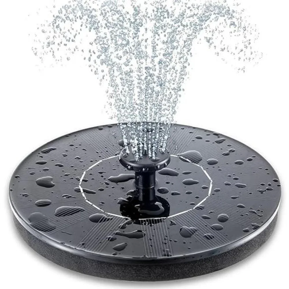 Solar Bird Bath Fountain Pump,Upgrade Solar Fountain with 6 Nozzle,Free Standing